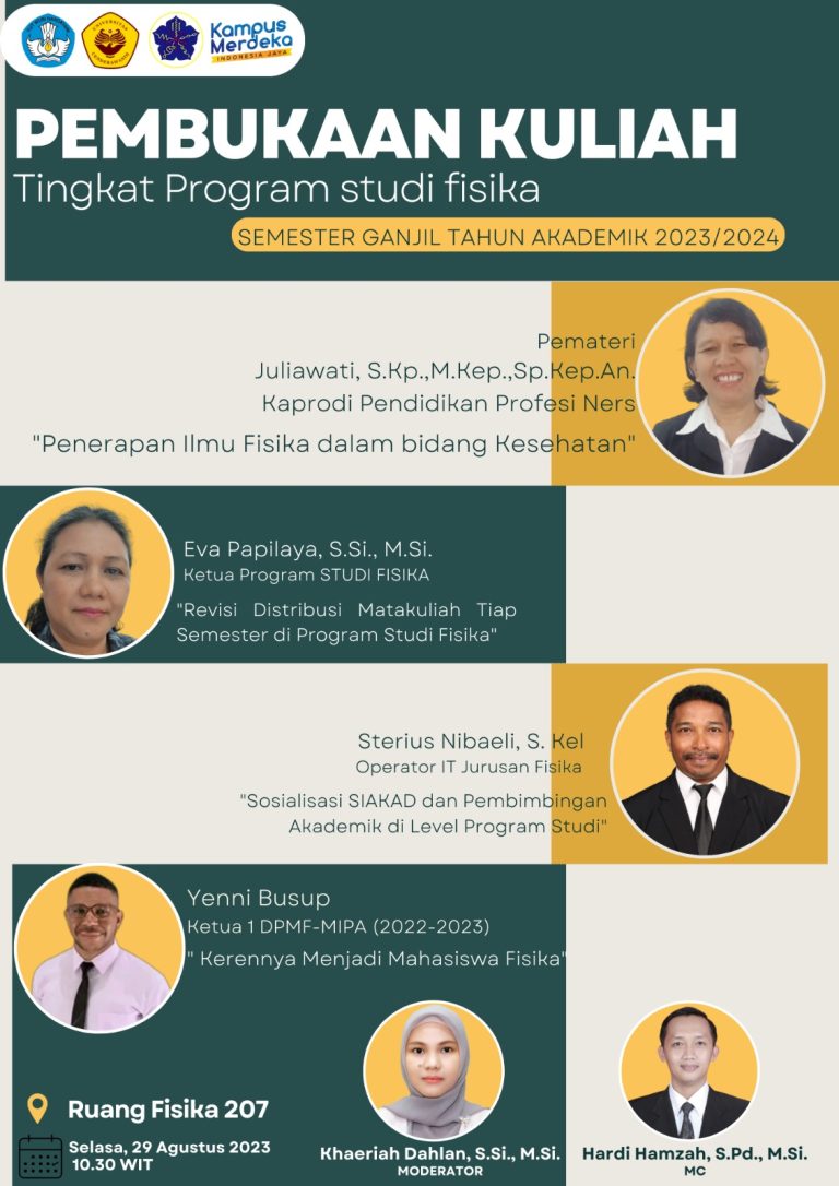 Pembukaan Kuliah Program Studi Fisika Semester Ganjil 2023-2024